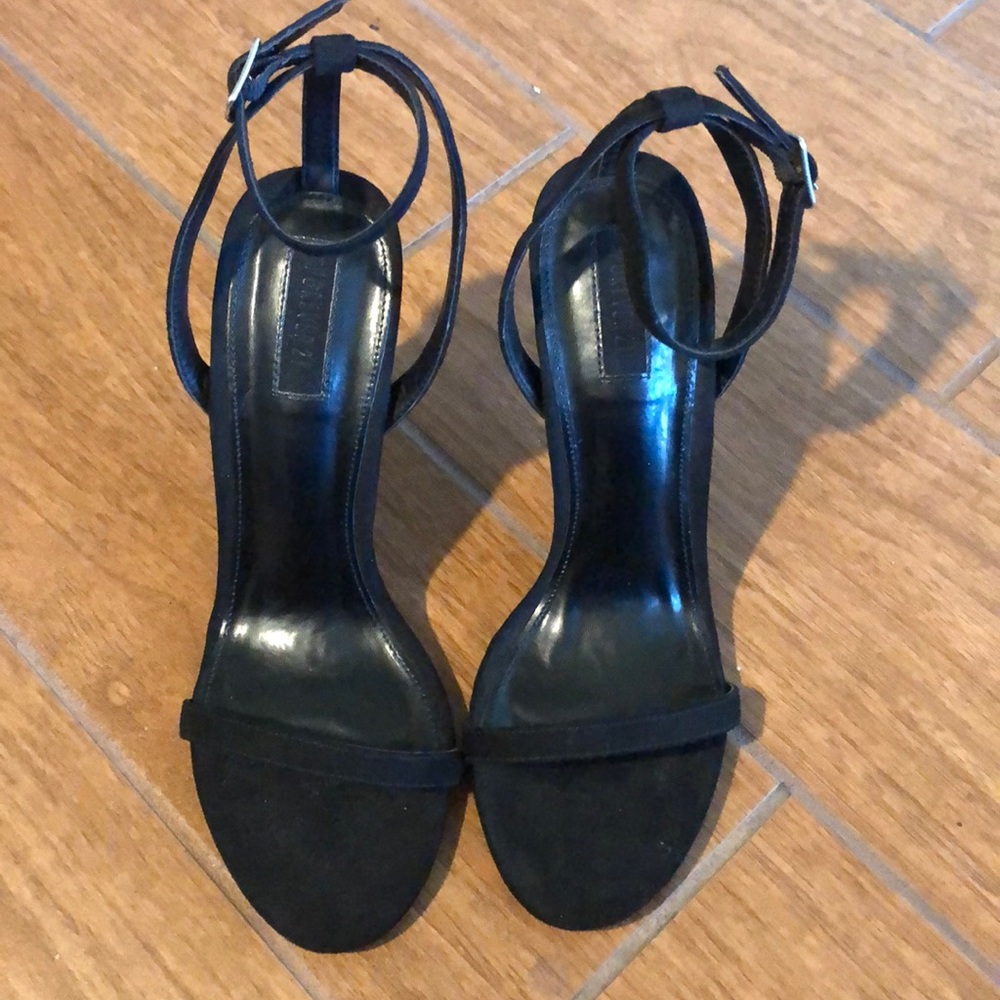 Forever 21 Black Felt Heel